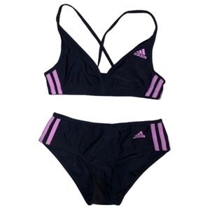 ADIDAS Infinitex Bikini Set Black and Lilac TWO PIECE